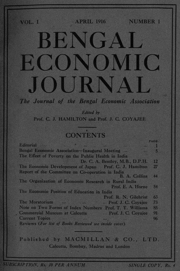 Bengal Economic Journal | Ideas Of India