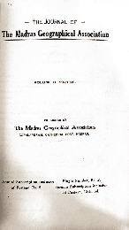 Journal of the Madras Geographical Association