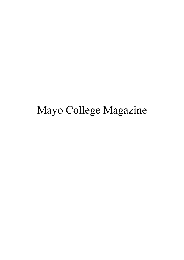 Mayo College Magazine